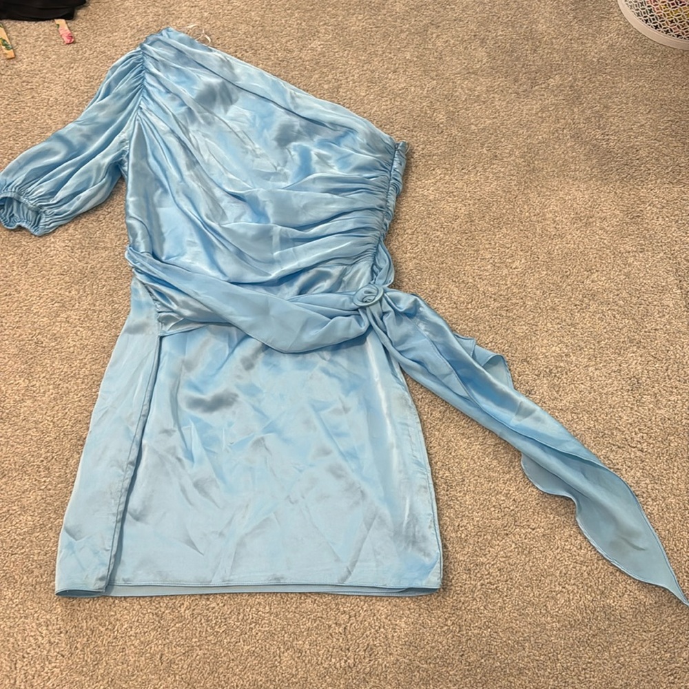 Amanda Uprichard Blue silk mini dress